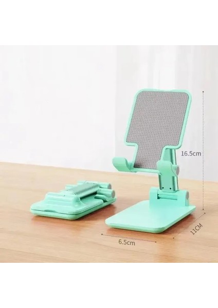Taşınabilir Masaüstü Telefon Tutucu Iphone Için Katlanabilir Tembel Cep Telefonu Stand Samsung Xiaomi Yüksek Ev Açık Akıllı Telefon Braketi Yeşil (Yurt Dışından)