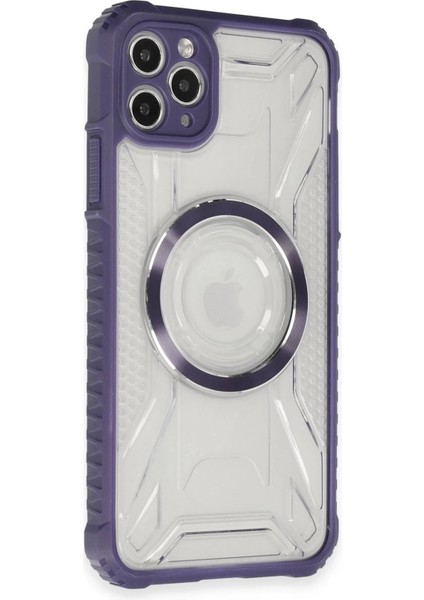 Newface iPhone 11 Pro Max Kılıf Prag Magneticsafe Kapak - Derin Mor