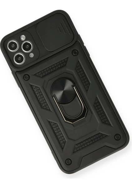 Newface iPhone 11 Pro Kılıf Pars Lens Yüzüklü Silikon - Siyah modelleri