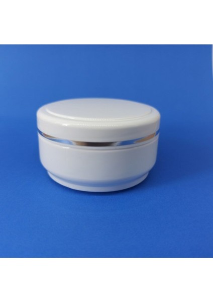 Şeritli Beyaz 30 ml Boş Kozmetik Kutu 25 Adet, Şık ve Kullanışlı Paketler