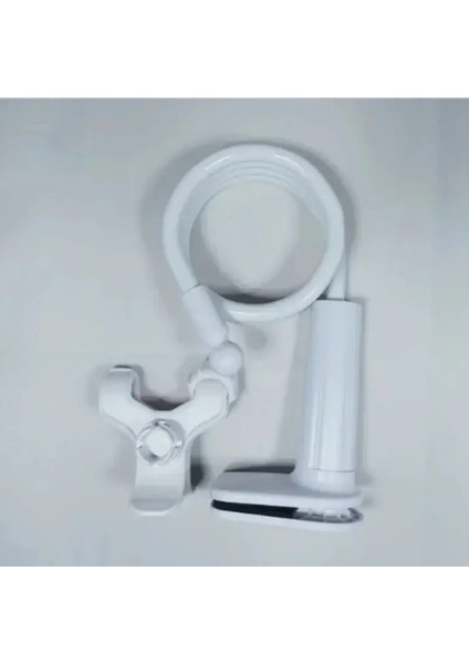 Taşınabilir 70CM 360 Clip Cep Telefon Tutucu Stand Esnek Tembel Yatak Masaüstü Braket Düz Braketi Iphone Samsung Stand Temel Beyaz 1 (Yurt Dışından)
