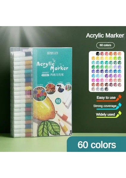 Akrilik Marker Kalem Seti 12-80 Sanat Graffiti El Kefaret Işaretçi Boya Kalemi Dıy Boyama Akrilik Sanat Boyama Kırtasiye 60 (Yurt Dışından)