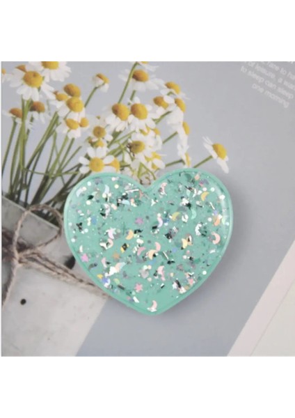 Flash Glitter Ring Cep Telefonu Katlama Streç Braketi Cep Telefonu Tutucu Herhangi Bir Cep Telefonu Modeli Için Uygundur Yeşil (Yurt Dışından)