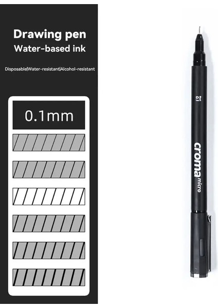 Micron Liner Fineliner Kalem 0.05 0.03 0.1 0.5 Fırça Uçu Siyah Kahverengi Fineliner Çizim Manga Çizim Kalemi Kroki Kurtarıcı Çolör1 Pc 0.1 Siyah (Yurt Dışından)