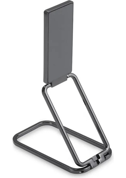 Sıcak 360 Rotasyon Mobil Telefon Katlanabilir Stand Geri Ultra Ince Telefon Yüzük Tutucu Çok Açılı Taşınabilir Masa Metal Parmak Kickstand B Siyah (Yurt Dışından)