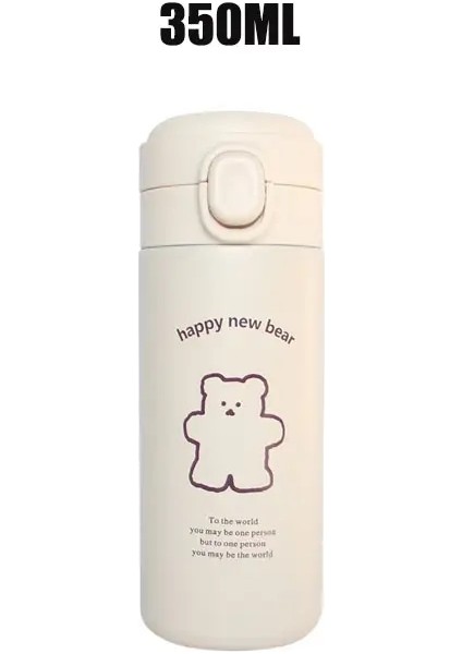 450ML Ayı Termos Kupası Açık Seyahat Spor Su Şişesi Taşınabilir Su Kupası Kamp Yürüyüşü Yürüyüş K Yarışı Vakum Flaskcapacity350ML Veya 450ML350ML Şişe (Yurt Dışından)