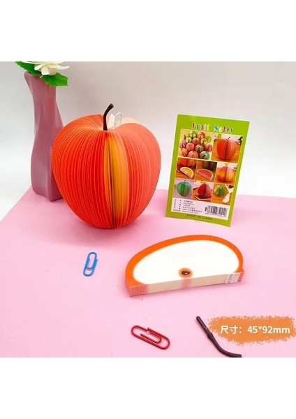 125 Sayfalar Yaratıcı Meyve Şekilleri Yapışkan Not Pedleri Not Defterleri, Çıkartma Kağıdı, Not Pedleri, Okul Kırtasiye Ofis Malzemeleri Için Kırmızı Elmalar (Yurt Dışından)