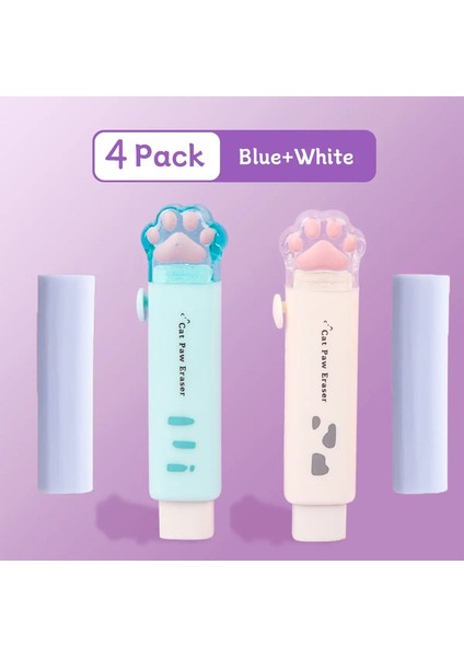 4pcs Kawaii Silgi Karikatür Kalem Silgileri Set Öğrenci Kedi Pençe Kauçuk Estetik Ofis Okul Malzemeleri Kırtasiye 2set 2 Rrecills-B (Yurt Dışından)