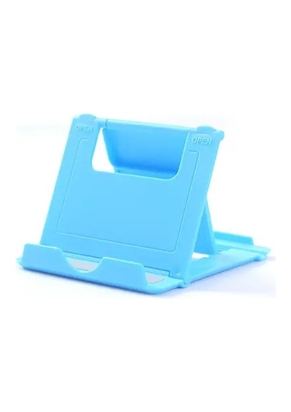 Telefon Tutucu Masası Cep Telefonu Için Stand Iphone Xsmax 12 13 Pro Huawei Xiaomi Mi 9 Plastik Katlanabilir Masa Tutucu Stand Sky Mavisi (Yurt Dışından)
