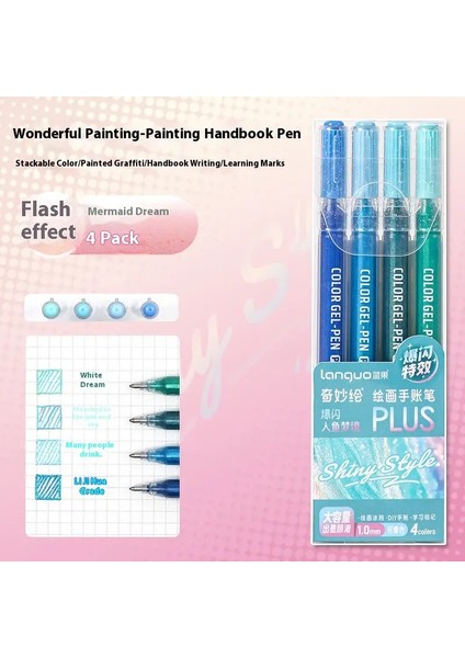 Delo Köpüklü li Jel Pens 1.0mm Glitter Jel Kalem Seti Scrapbooking Journa Graffiti Boyama Çizim Araçları Sanat Kurtarıcı Kilo6 ler C (Yurt Dışından)