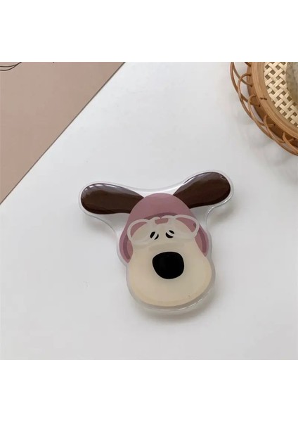 Çizgi Film Sevimli Köpek Katlanabilir Parmak Yüzüğü Griptok Telefon Tutucusu iPhone 16 Için 15 Samsung Destek Soket Cep Kavrama Tok Stand Braket C (Yurt Dışından)
