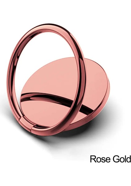 Lüks Mıknatıs Metal Parmak Yüzüğü Standı Evrensel Cep Telefonu Arka Kasa Tutucu iphone 15 14 13 12 Pro Max Gül 1 (Yurt Dışından)