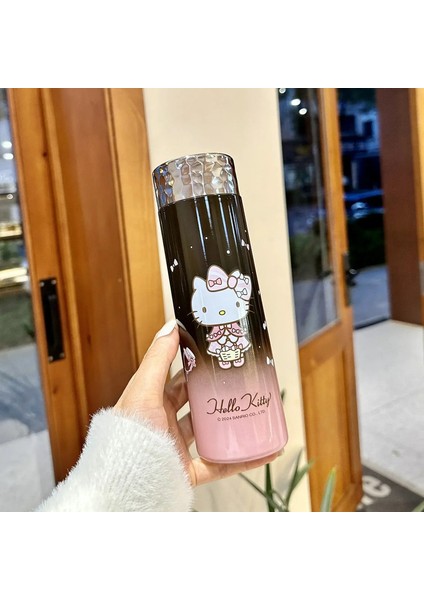 Sanrio Kuromi Çocuk Erkek Kız Öğrencisi Okula Git Vakum Şişesi Doğruluk Ile Doğrudan Ile Ile Pastumlu Çelik Su Şişesi Kapalı320MLD (Yurt Dışından)