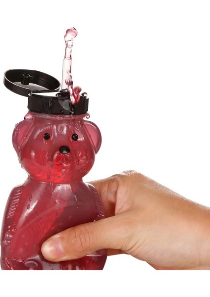 Esnek Pipetli Bebekler Için Bal Ayı Saman Kurı 8 Oz Sippi Şişeler (Yurt Dışından)
