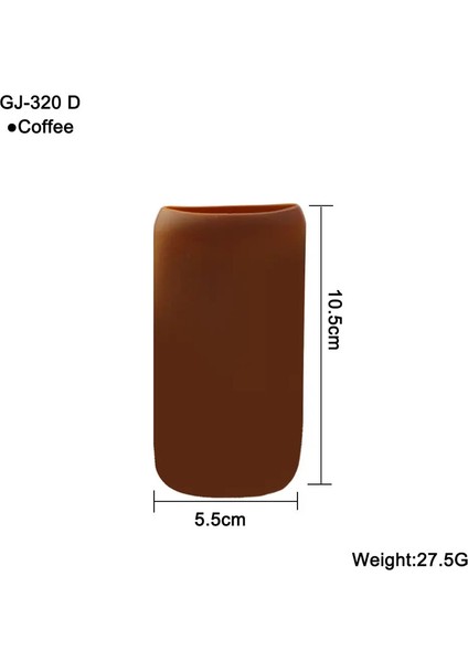 1 Adet Silikon Koruyucu Dak Kapak Düz Silindir Termos Kaymaz Cam Su Biberesi Anti Haşlama ve Isı Yalıtım RengiGJ-320 D 5.5X10.5CM (Yurt Dışından)