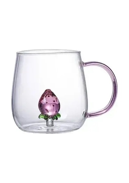 Karikatür Hayvan Yolu Cam Ev Sevimli Yüksek Borosilikat Cam Tek Katmanlı Kupa Oturma Odası Konuklar Suyu Suyu Soğuk Içecek Kupası Style-G/kapasite301-400ML (Yurt Dışından)
