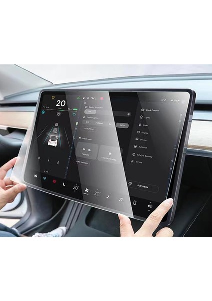 Tesla Model Y 15 Inç Mat Ekran Koruyucu Multimedya Şeffaf modelleri