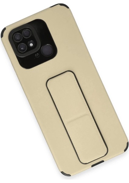 Newface Xiaomi Redmi 10C Kılıf Mega Standlı Silikon - Gold modelleri