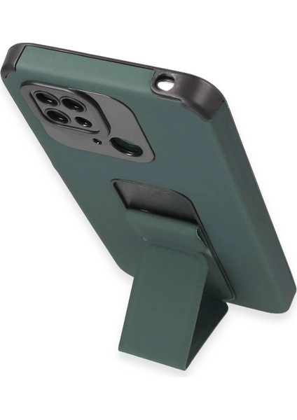 Newface Xiaomi Redmi 10C Kılıf Mega Standlı Silikon - Yeşil fırsatları