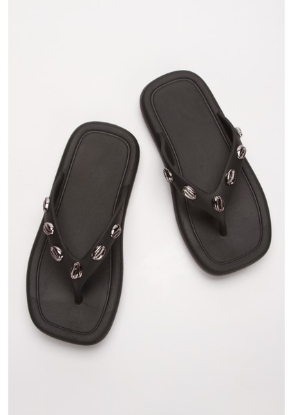 Ocean Deniz Yıldızı Siyah Parmak Arası Eva Plaj Yazlık - Günlük Terlik