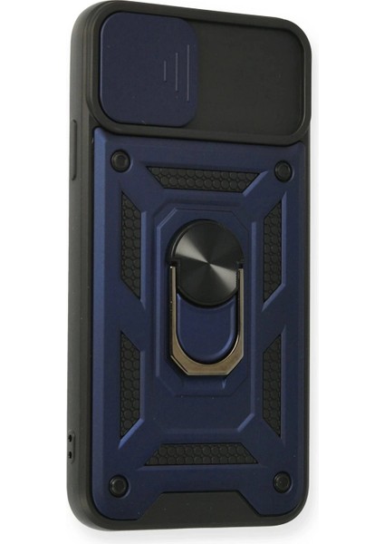 Newface iPhone 11 Pro Max Kılıf Pars Lens Yüzüklü Silikon - Lacivert fiyatları