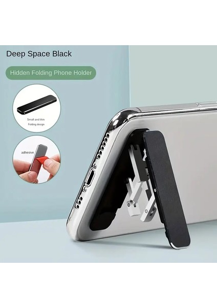 Katlanır Mini Plastik Telefon Tutucu Silikon Katlanabilir Masaüstü Stand 360 Dönen Evrensel Cep Telefon Masası Bracketcolor1 (Yurt Dışından)