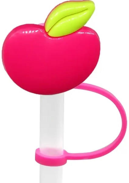 1pcs Lolipop Saman Içme Dakları Için Lolipop Saman Topper Aksesuarları, 8mm Dondurma Tozu Geçirmez Saman Kapak Kapağı, Silikon Saman Ucu Cazibe RengiHYB1750-23 (Yurt Dışından)