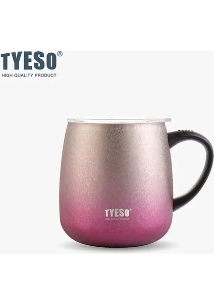 Saplı Renkli Kupa ile Tyeso 355ml/473ml Ofis Ev Yalıtılmış Termos Paslanmaz Çelik 8760/8761 Kahve Kupa Kapasitesi: 473ml/Renk: Mor (Yurt Dışından)