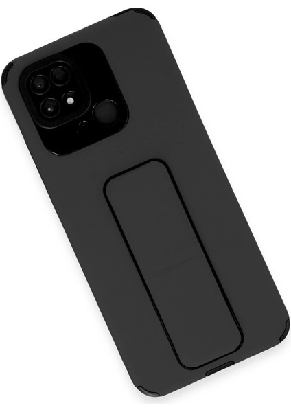 Newface Xiaomi Redmi 10C Kılıf Mega Standlı Silikon - Siyah modelleri