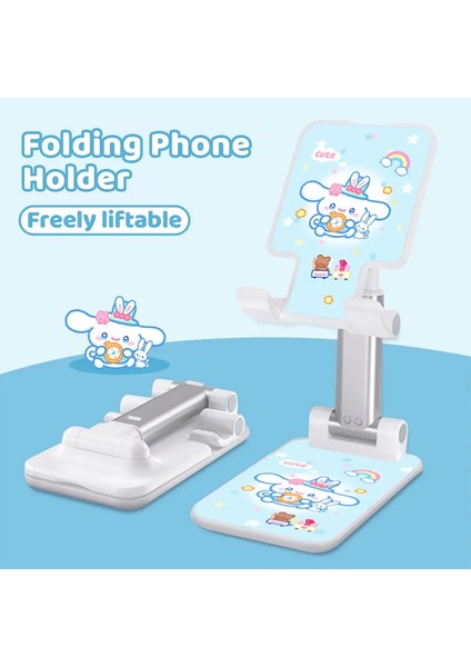 Sanrio Masa Telefon Tutucu Hello Kitty Kuromi Cinnamoroll Pochacco Katlanabilir Masaüstü Cep Telefonu E Ayarlanabilir Telefon StandkolorKitty 2 (Yurt Dışından)