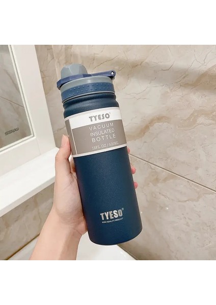 Tyeso 530/750ML Paslanmaz Çelik Termo Şişe Tumbler Vakum Şişesi Soğuk ve Isı Termal Kupa Açık Hava Spor Yalıtımlı Kupa Kapasite530MLMavi (Yurt Dışından)