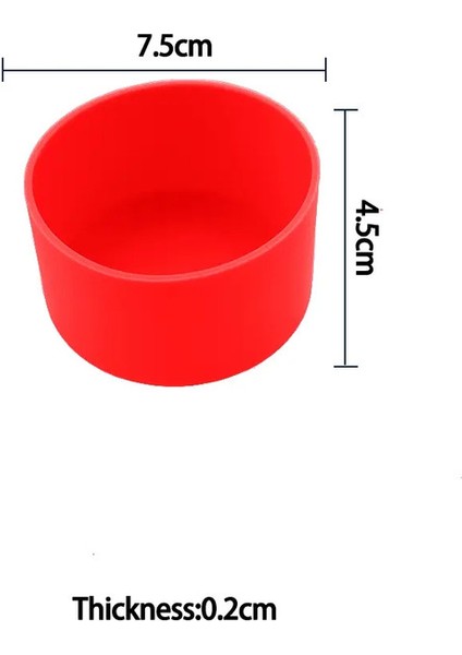 Daha Iyi Yaşam Için 1 Adet 7.5cm Yumuşak Silikon Dak Alt Kılıf Kılıf Koruyucu Manşon Için Cam Su Çayı Şişesi Anti Hasar Aksesuarları D Kırmızı (Yurt Dışından)