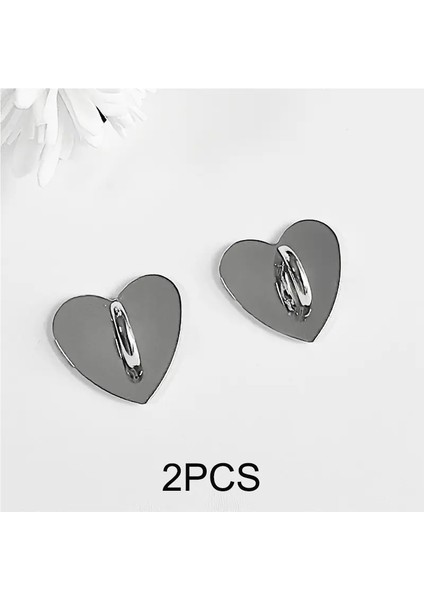 2/3/4pcs Metal Moon Yıldız Telefon Tahkili Kendi Kendinden Yapışkan Cep Telefon Kasa Çürük Yüzüğü Kalp Telefon Kılıfı Dly Dekoratif 2pcs Yin Heart (Yurt Dışından)