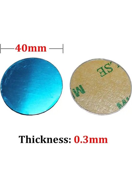 Mıknatıs Için Metal Plaka Diski Demir Sayfası Mıknatıs Için Cep Telefonu Tutucu Manyetik Araba Telefon Standı Holde 20/25/30/35/40/45/50-70MM 40MM 0.3mm (Yurt Dışından)