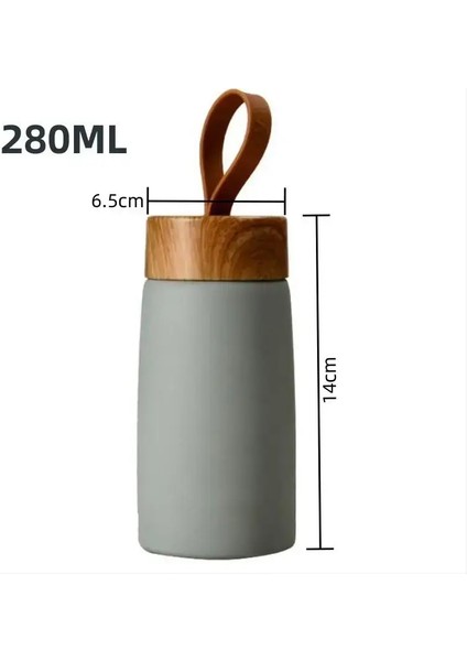 Yalıtımlı Kahve Kupası 304 Paslanmaz Çelik Tumbler Su Termos Vakum Şişesi Mini Su Şişesi Taşınabilir Seyahat Kupa Termal Cupcapacity150-280MLGri Yeşil 280ML (Yurt Dışından)