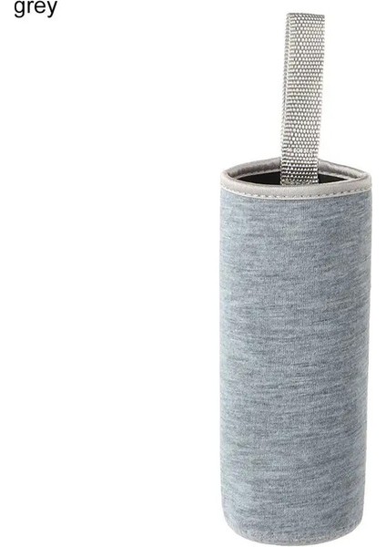 500ML Taşınabilir Neopren Vakum Kupa Kılıf Su Şişesi Kapak Izolatör Kol Torbası Cam Şişe Kılıf Kılıfı Spor Aksesuarları Gri (Yurt Dışından)