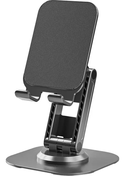 Ipad iPhone Için Katlanabilir Metal Tablet Tutucu Cep Telefonu Masaüstü Standı Samsung Masa Sahibi Ayarlanabilir Masa Akıllı Telefon StandcolorSiyah (Yurt Dışından)