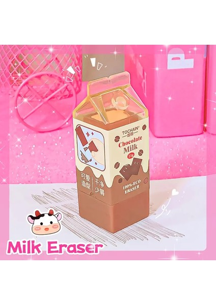 Kawaii Kırtasiye Ürünleri Okul ÖğretmeniOfis Sınıfları Sınıfları Okula Süt Karton Kauçuk Silgiler Sevimli Şeyler B (Yurt Dışından)