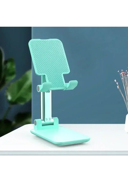 Yüksek Kaliteli Masaüstü Tablet Tutucu Masa Hücresi Katlanabilir Genişletme Destek Masası Mobil Ayarlanabilir Telefon Tutucu Standı Yeşil (Yurt Dışından)