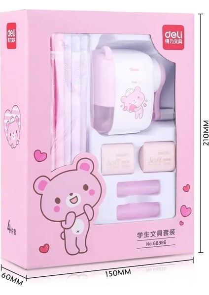 Deli Kawaii Kırtasiye Seti Pencil Sharper Lastik Siller 12 Pcs Grafit Pencil Kalemleri Kidscolor Için KidscolorSky Mavisi (Yurt Dışından)