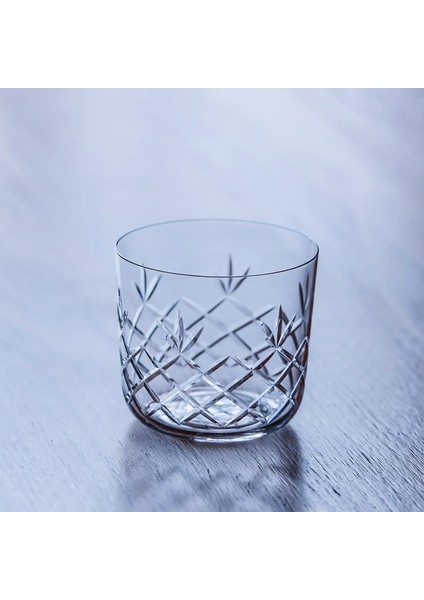 Crison Butik Serisi Kristal Cam El Yapımı Oyulmuş Klasik Dağı Eski Moda Cam Kokteyl CamPWK501-3/KAPASITE300ML (Yurt Dışından)