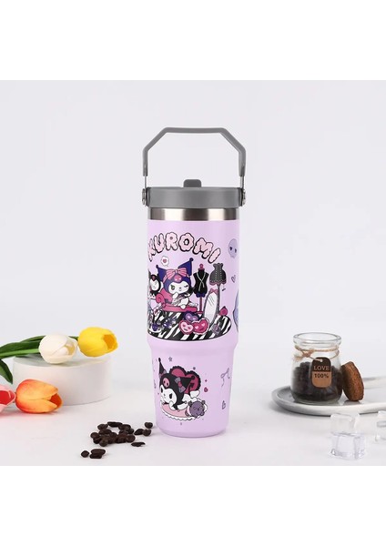 Sanrio Yeni Hello Kitty Su Kupası Karikatür Anime Araba Kupası Büyük Kapasiteli Paslanmaz Çelik Yalıtılmış Kupa Taşınabilir El Bottlecolor07 (Yurt Dışından)