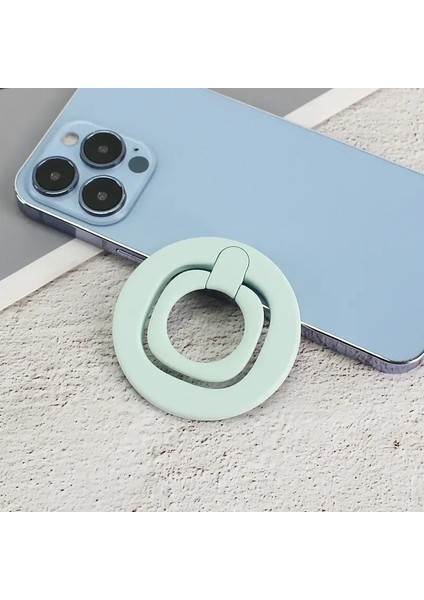 Manyetik Telefon Yüzüğü Tutucu Mıknatıs Standını Iphone 12 13 14 15 Serisi Magsafe Çıkarılabilir Cep Telefonu Metal Kavrama KickstandcolorYeşil (Yurt Dışından)