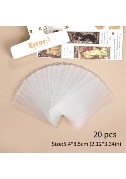 20PCS Şeffaf Boş Dıy Aracı Pvc Kart Dergisi Malzeme Guka Yapı Alt Plaka Yaratıcı Diy Dergi Kolaj Kırışman ÇartıPtk-Tmkbk-01 (Yurt Dışından)