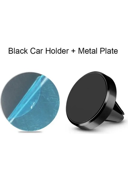 Manyetik Araba Telefon Tutucu Hava Havalandırıcı Akıllı Telefon Stand Hücre Gps Mag-Safe iPhone Için Montaj 16 15 14 13 12 Pro Xiaomi Samsung StandcolorSiyah (Yurt Dışından)