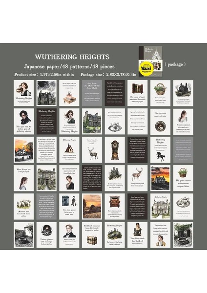 Edebiyat Kütüphanesi Serisi Vintage Bitki Karakter Masterpiece Malzeme Materyal Kitabı Yaratıcı Diy Önem Dergi Kolaj Kırtasiye Scz-Wxtsg-02 (Yurt Dışından)