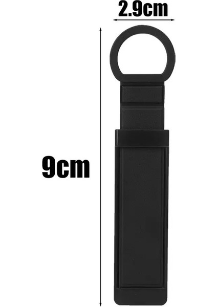 Ultra Ince Cep Telefonu Tutucu Katlanabilir Bileklikler Parmak Yüzük Standı Iphone 16 Samsung Mi Huawei Bilek Bandı Kavrama BracketcolorB-Silikon Siyah (Yurt Dışından)