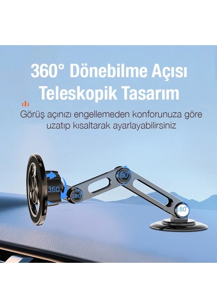 Ally CZY-F82Y 360 ° Dönebilen Magsafe Araç Içi Telefon TUTUCU-(5775) - EMY3969-8729 fırsatları
