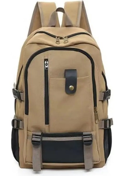 Genç Unisex Büyük Kapasiteli Tuval Için Seyahat Sırt Çantası Dağcılık Çantası Öğrenci Okul Çantası Yüksek Kaliteli Çocuklar Backpackscolor: Haki (Yurt Dışından)
