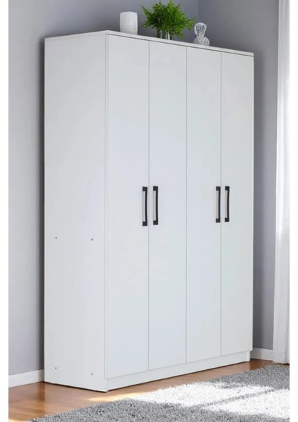 4 Kapılı Beyaz Gardrop Dolap T-900 fırsatları